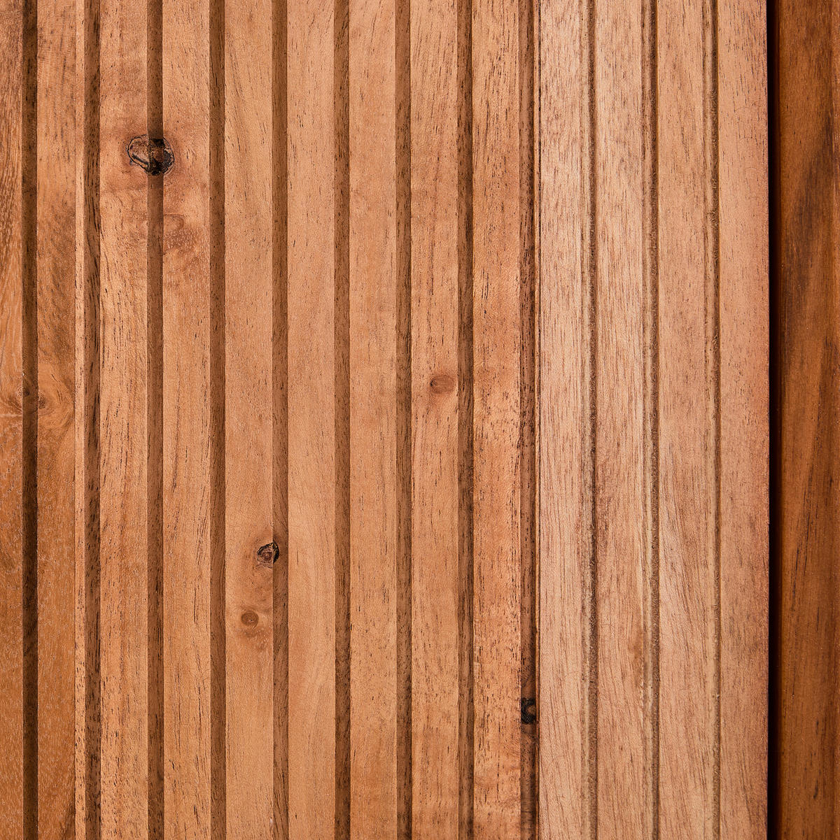 VITRINE Doha in furniert, massiv Akazie Naturfarben  - Transparent/Schwarz, KONVENTIONELL, Glas/Holz (55/200/42cm) - Livetastic