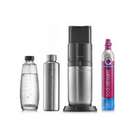 WASSERSPRUDLER DUO INKL. METALLFLASCHE  - Anthrazit, Basics, Glas/Kunststoff (15.8/44/31cm) - SodaStream