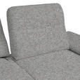 ECKSOFA in Chenille, Flachgewebe Hellgrau  - Hellgrau/Schwarz, Design, Textil/Metall (165/318cm) - Xora