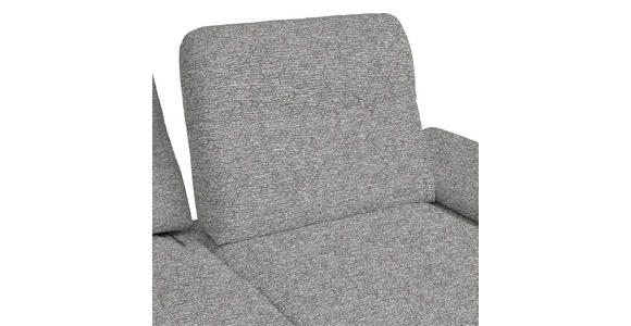 ECKSOFA in Chenille, Flachgewebe Hellgrau  - Hellgrau/Schwarz, Design, Textil/Metall (165/318cm) - Xora