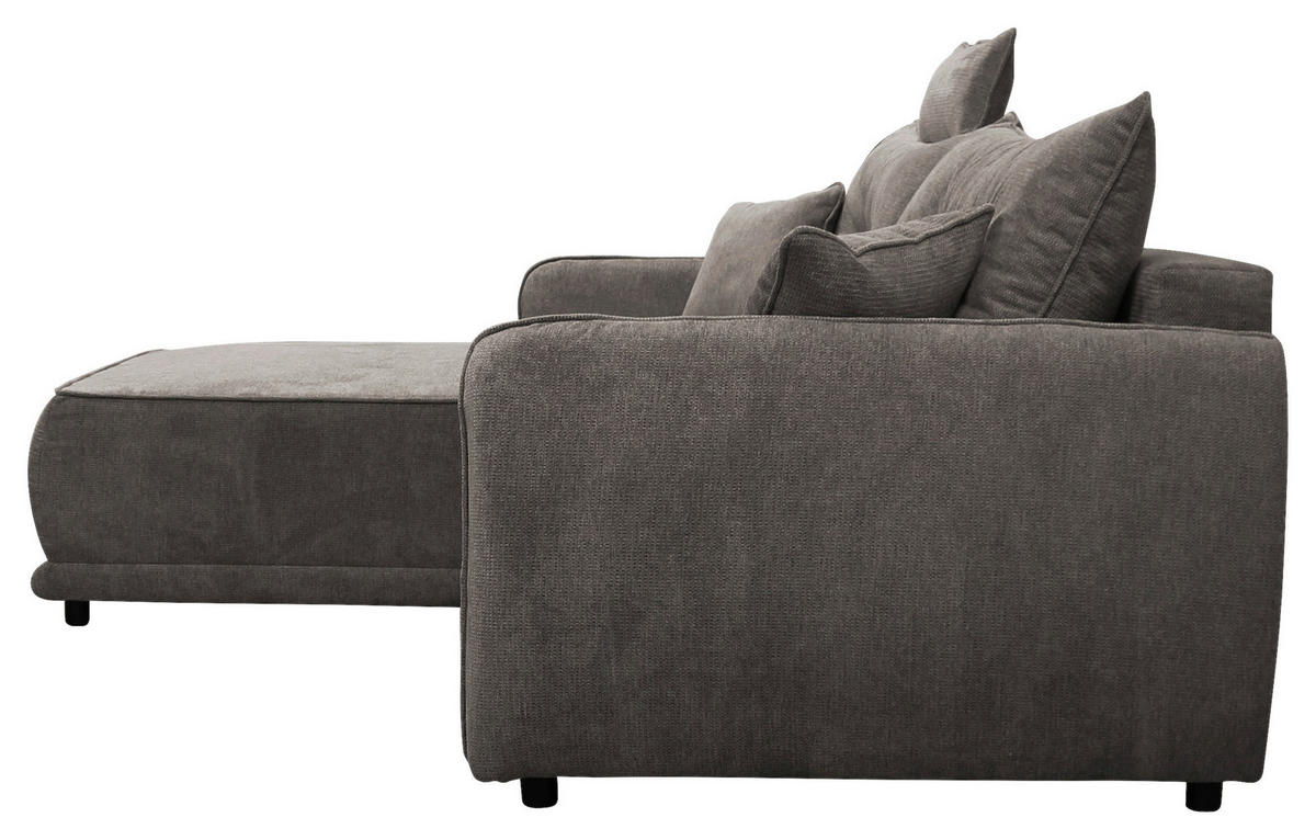 ECKSOFA  FRESH Dunkelgrau Struktur  - Dunkelgrau/Beige, Design, Kunststoff/Textil (195/264cm) - MID.YOU