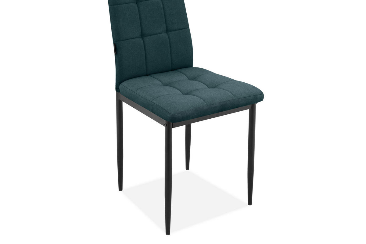 STUHL-SET Webstoff Dunkelgrün  - Dunkelgrün/Schwarz, Design, Textil/Metall (42/98/53cm) - MID.YOU