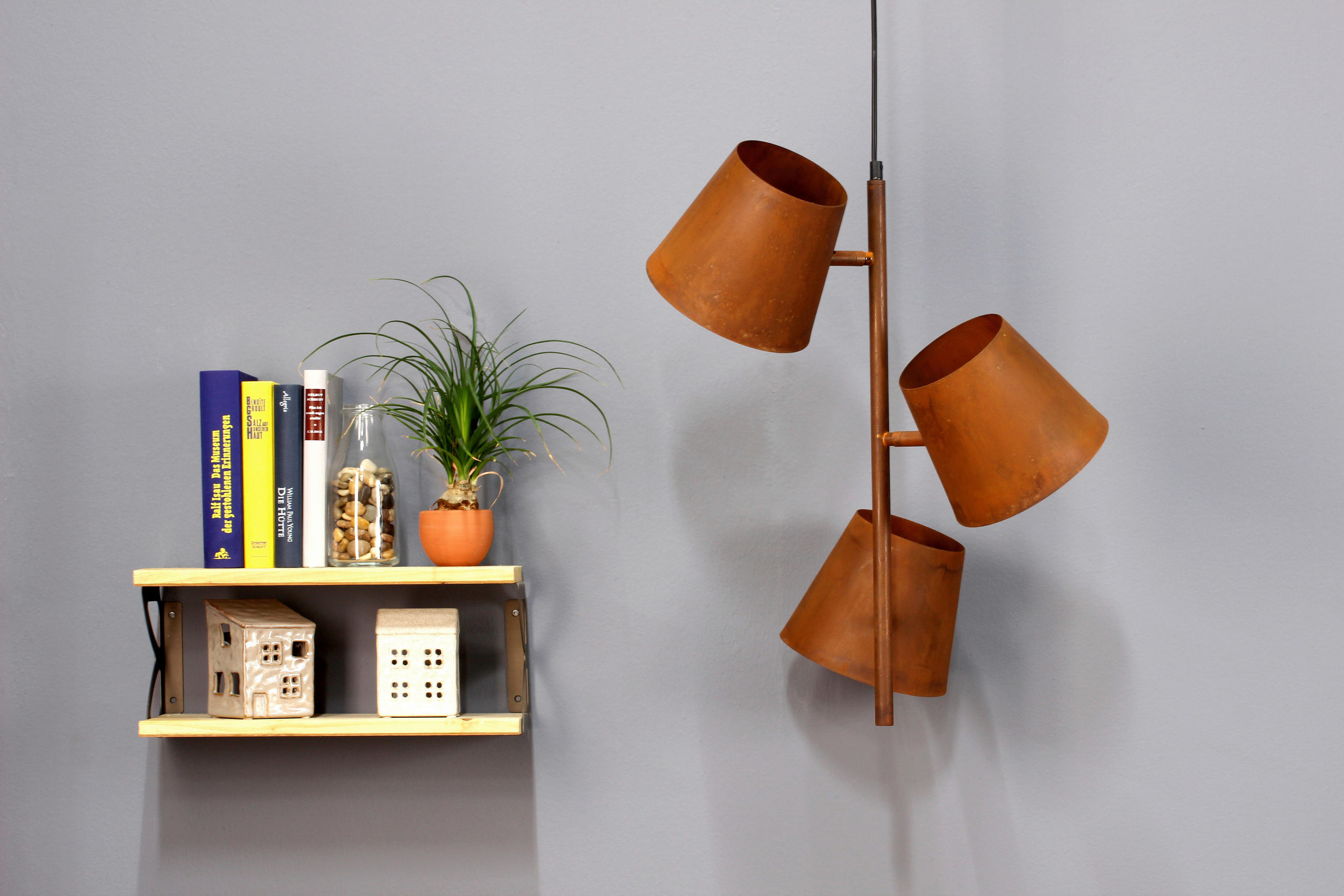 HÄNGELEUCHTE 49/150 cm  - Rostfarben, Design, Metall (49/150cm)