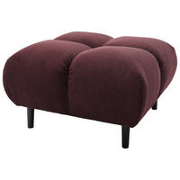 HOCKER Textil Weinrot  - Weinrot/Schwarz, Modern, Holz/Textil (73/41/73cm) - Pure Home Lifestyle