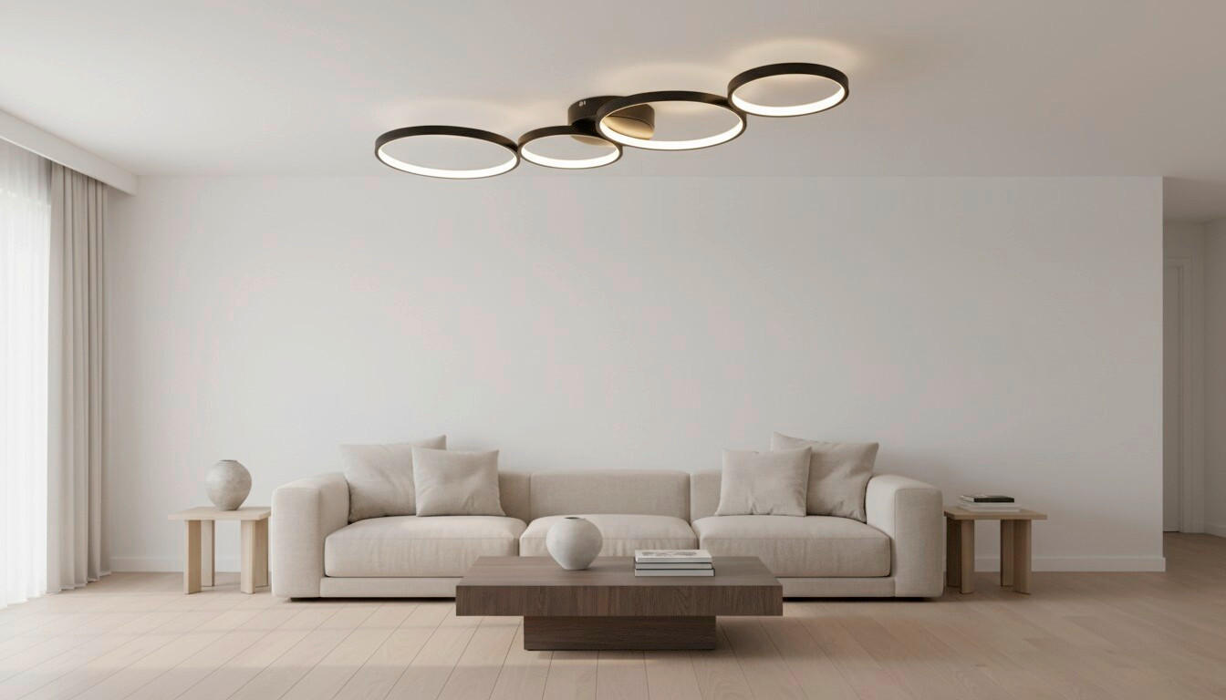 Plafonieră Cu Led    87,5/37/5,5 cm  - negru, Trend, plastic/metal (87,5/37/5,5cm) - Novel
