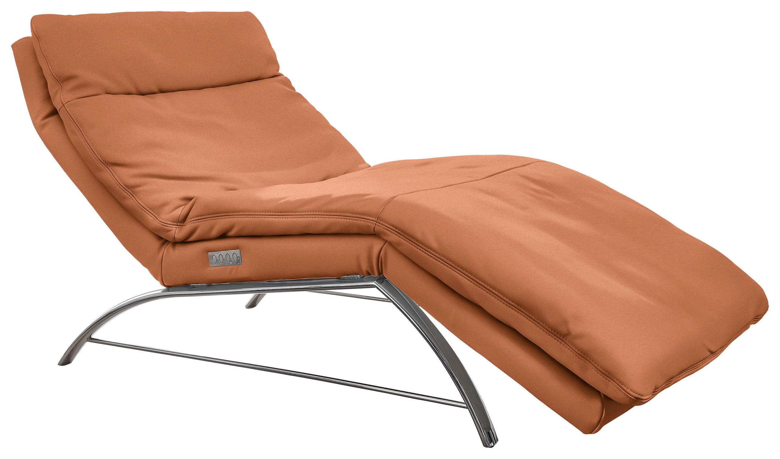 RELAXLIEGE in Echtleder Cognac  - Cognac/Alufarben, Basics, Leder (95/91/170cm) - Chilliano