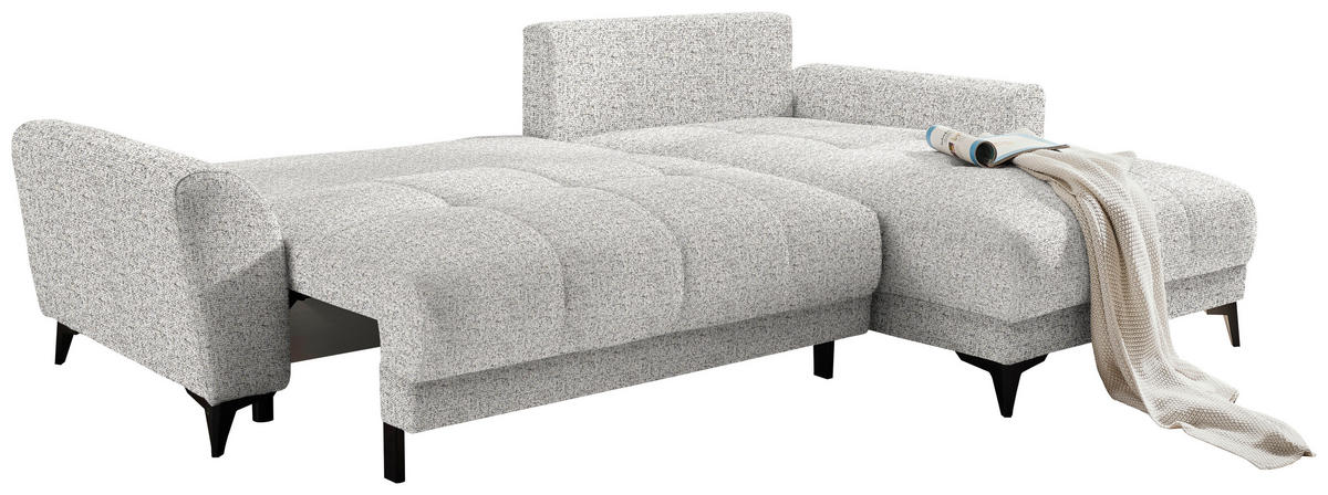 ECKSOFA in Webstoff Greige  - Greige/Hellgrau, Modern, Kunststoff/Textil (281/189cm) - Carryhome