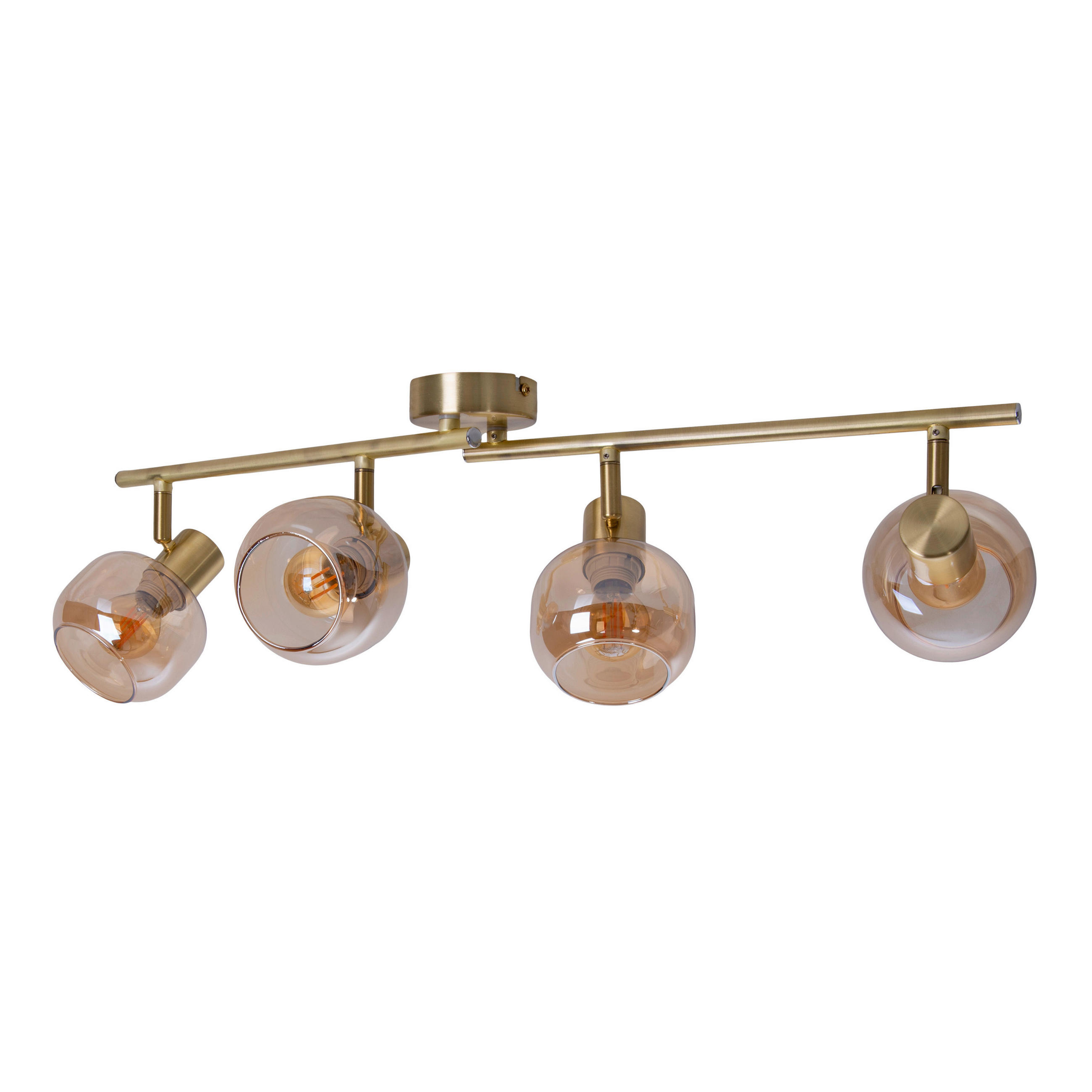 DECKENLEUCHTE Libby 80/80/20 cm   - Messingfarben, Design, Glas/Metall (80/80/20cm) - Näve