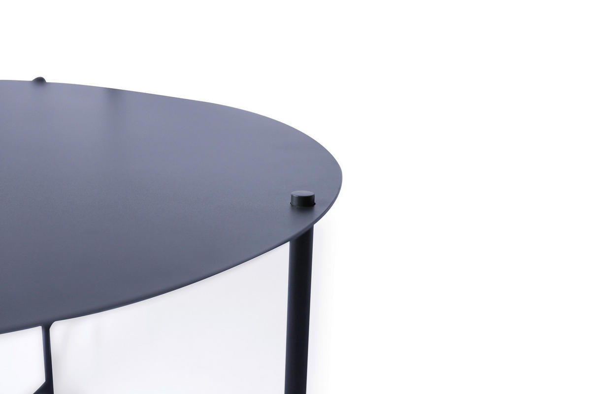 COUCHTISCH 83/83/40 cm rund Anthrazit  - Anthrazit, Design, Metall (83/83/40cm) - Xora