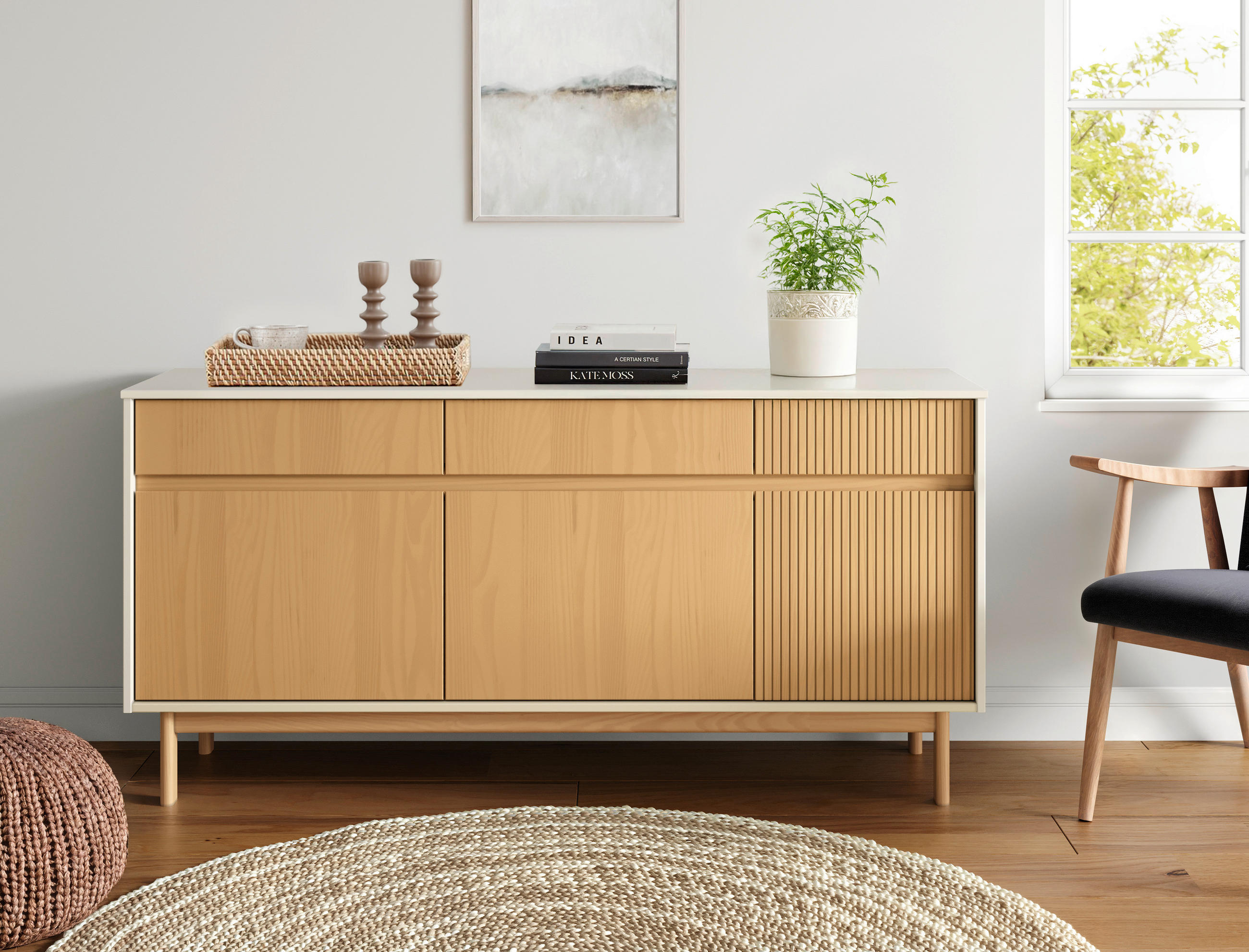 SIDEBOARD Cava  in 160/78/42 cm  - Beige/Naturfarben, Design, Holz (160/78/42cm) - Livetastic