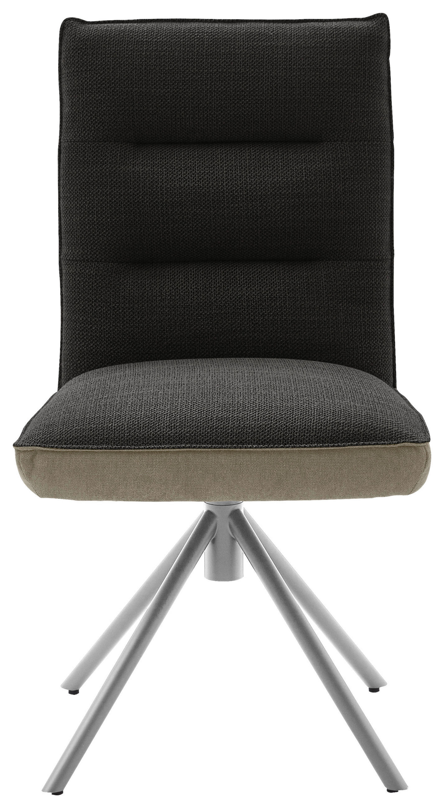 STUHL  in Flachgewebe  - Edelstahlfarben/Greige, Design, Textil/Metall (49/93/59cm) - Dieter Knoll