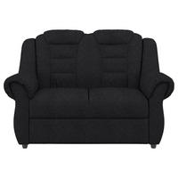 2-SITZER-SOFA Chenille Schwarz  - Schwarz, KONVENTIONELL, Kunststoff/Textil (145/102/101cm) - Livetastic