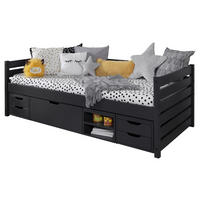 STAURAUMBETT 90/200 cm  in Grau   - Grau, Modern, Holz (90/200cm) - MID.YOU