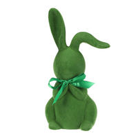 DEKORAČNÝ ZAJAC - zelená, Basics, keramika (11/20/9cm)