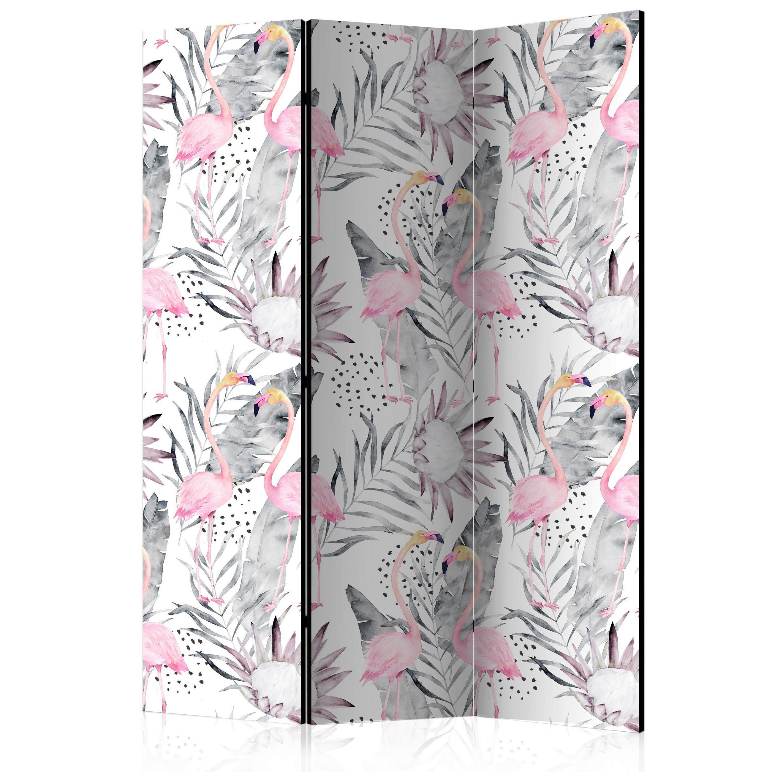SKÄRMVÄGG  i trä, textil  vit, ljusrosa  - vit/ljusrosa, Basics, trä/textil (135/172/3cm) - artgeist
