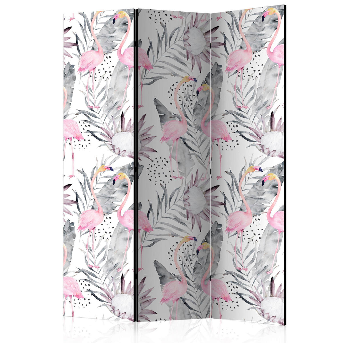 SKÄRMVÄGG  i trä, textil  vit, ljusrosa  - vit/ljusrosa, Basics, trä/textil (135/172/3cm) - artgeist