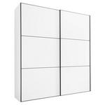 SCHWEBETÜRENSCHRANK 167/222/68 cm 2-türig Weiß  - Schwarz/Weiß, Holzwerkstoff/Metall (167/222/68cm) - Moderano
