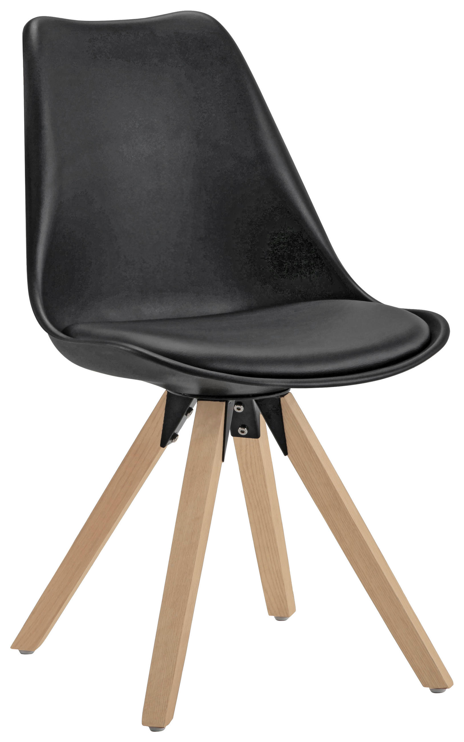 STOLIČKA, čierna, farba duba - čierna/farba duba, Design, kov/drevo (48/82/56cm) - Carryhome