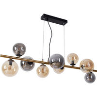 LED-HÄNGELEUCHTE 86,6/36/120 cm    - Goldfarben/Bernsteinfarben, Lifestyle, Glas/Metall (86,6/36/120cm) - Dieter Knoll