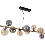 LED-HÄNGELEUCHTE 86,6/36/120 cm  - Goldfarben/Bernsteinfarben, LIFESTYLE, Glas/Metall (86,6/36/120cm) - Dieter Knoll