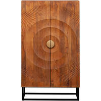 HIGHBOARD  in 76/140/30 cm  - Schwarz/Braun, Holz/Metall (76/140/30cm) - Kare-Design