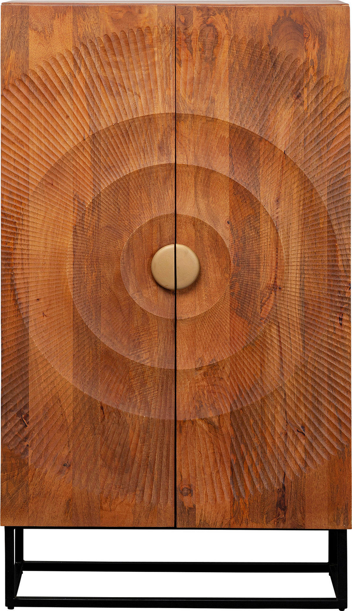 HIGHBOARD  in 76/140/30 cm  - Schwarz/Braun, Holz/Metall (76/140/30cm) - Kare-Design