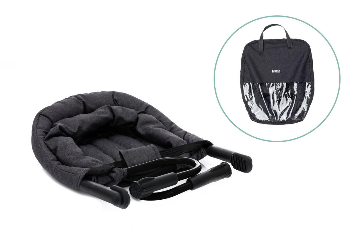TISCHSITZ - Dunkelgrau/Schwarz, Basics, Kunststoff/Textil (45/36/30cm) - Fillikid