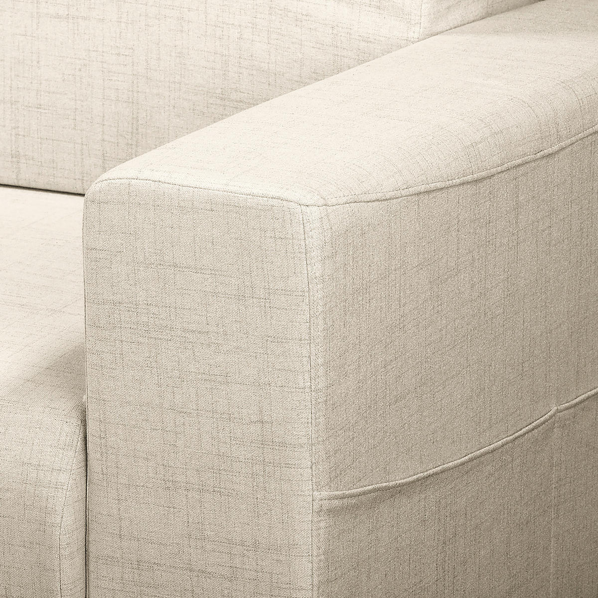 ECKSOFA in Textilgeflecht Hellgrau  - Wengefarben/Hellgrau, Design, Holz/Textil (257/174cm) - Livetastic