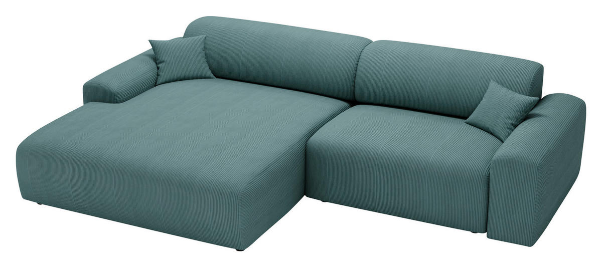 Freisteller von home24 ECKSOFA Salbeigrün Velours, Feincord.