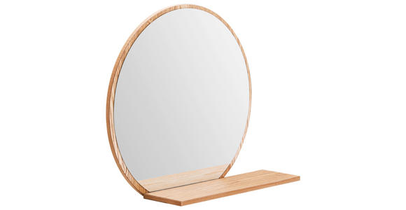 WANDSPIEGEL  - Eichefarben, Design, Glas/Holzwerkstoff (65/56/17cm) - Xora