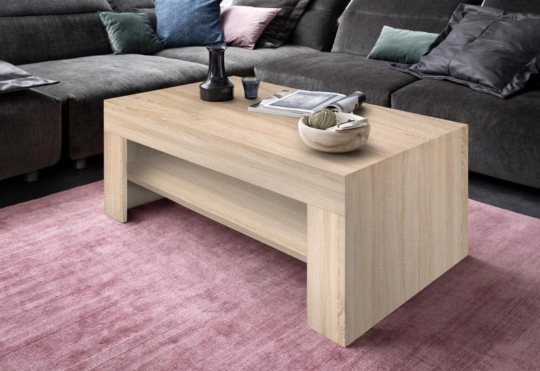 KLUB STOČIĆ 100/43/53,2 cm  crna, boja hrasta  - boja hrasta/crna, Moderno (100/43/53,2cm) - Carryhome
