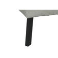 ECKSOFA in Chenille Alabasterfarben  280/205 cm  - Alabasterfarben/Schwarz, Design, Textil/Metall (280/205cm) - Xora