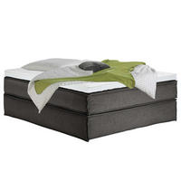 BOXSPRINGBETT 160/220 cm  in Anthrazit  - Anthrazit/Schwarz, Design, Textil (160/220cm) - home24