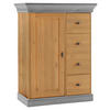 KOMMODE  in 88/117/45 cm  - Laugenfarbig/Grau, ROMANTIK / LANDHAUS, Holz/Metall (88/117/45cm) - Boxxx