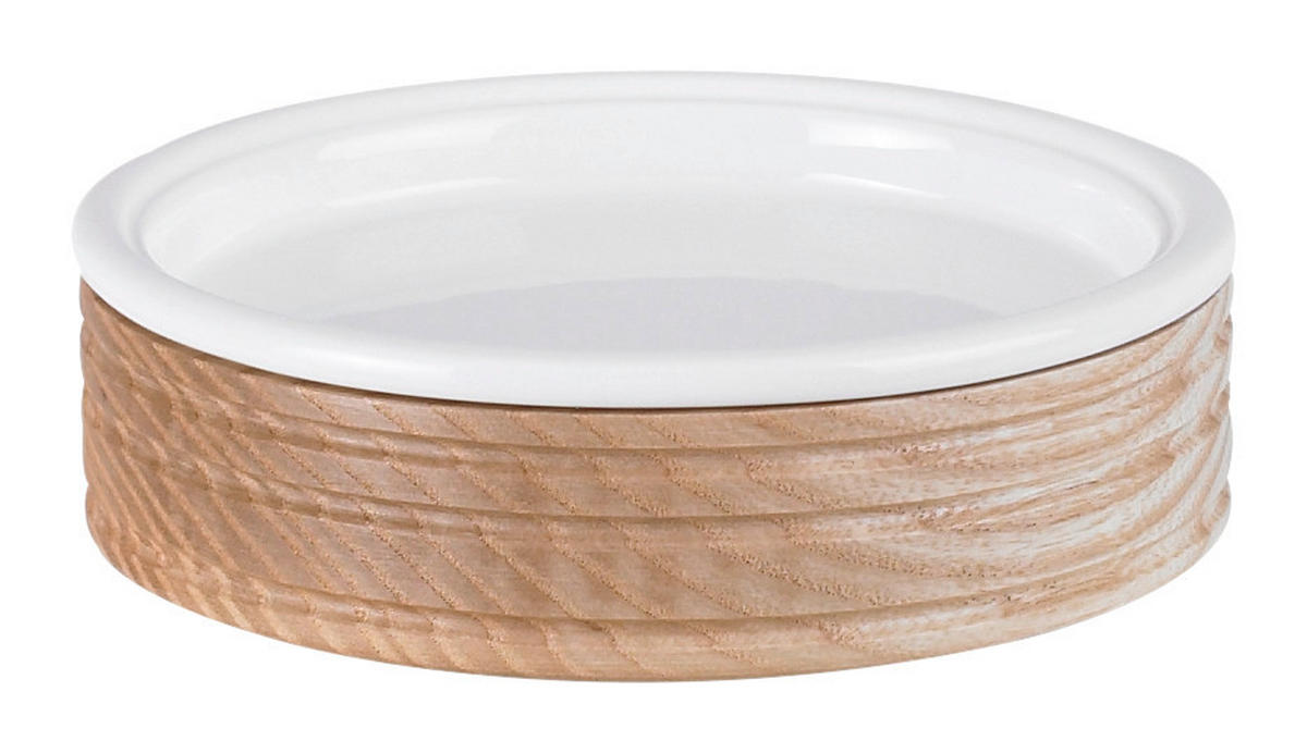 MÝDLENKA bílá, barvy dubu - bílá/barvy dubu, Basics, dřevo/plast (13,3/4cm) - Sadena