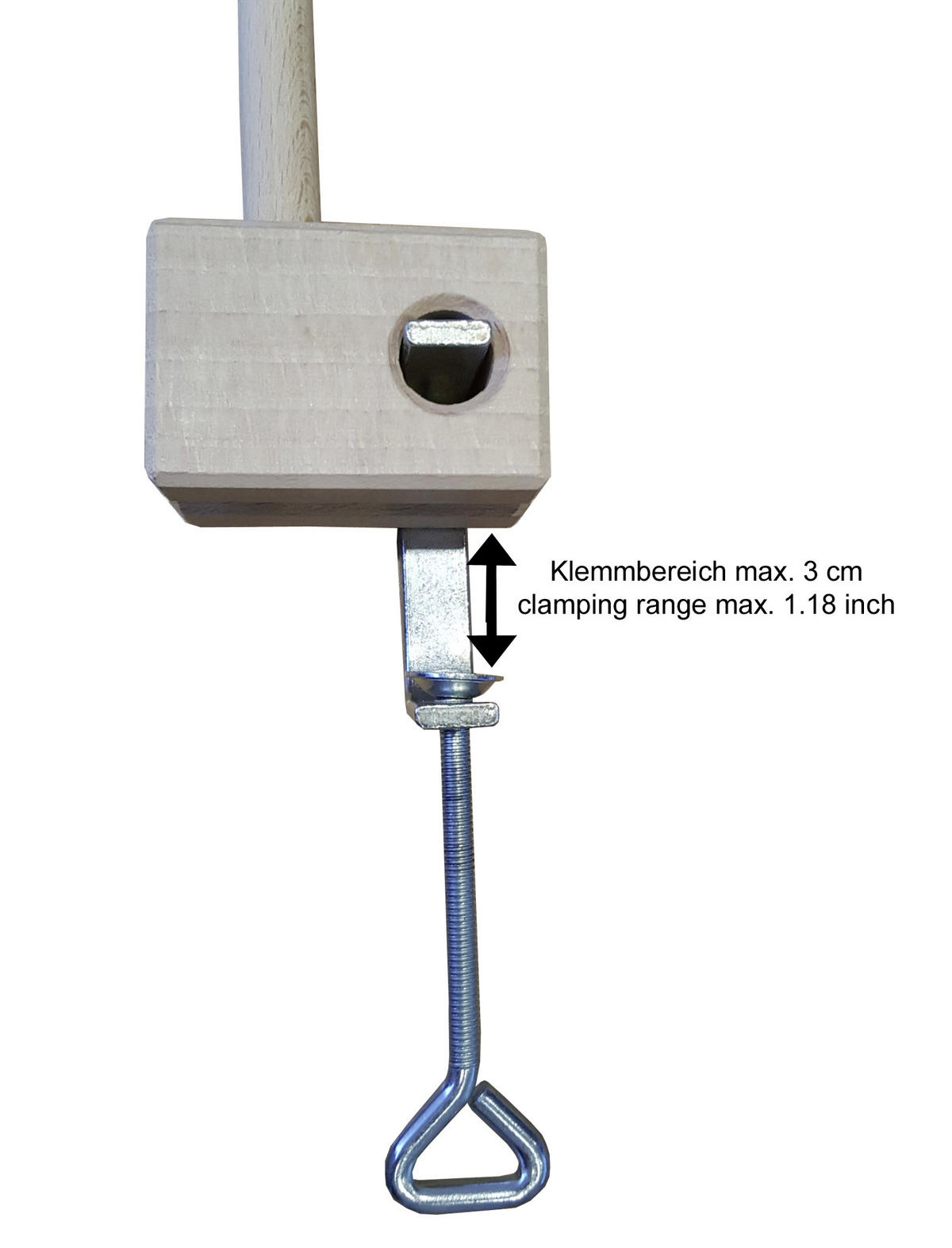 Niermann Mobilehalter klemmbar  - Naturfarben, Basics, Holz (37/55cm)
