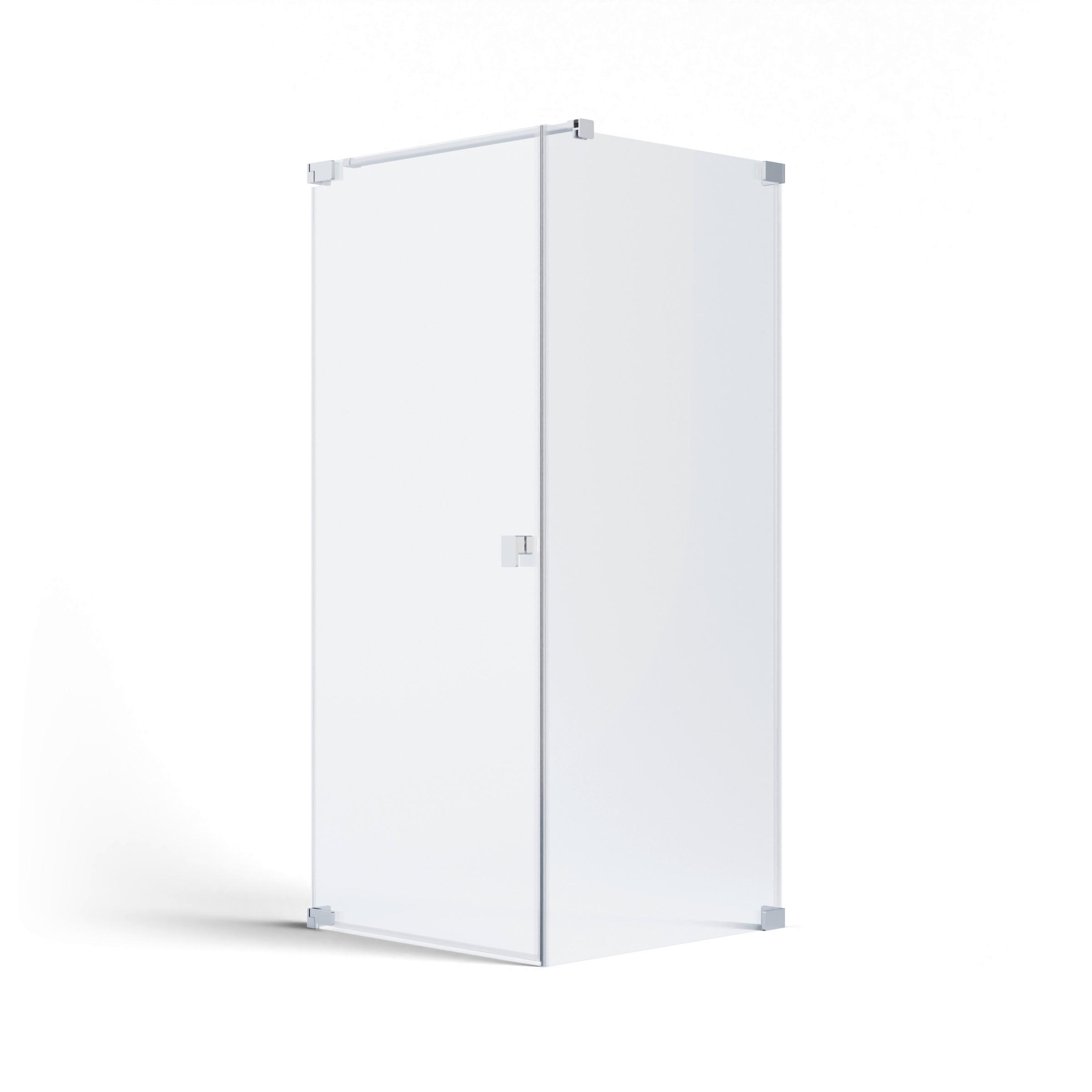 DUSCHKABINE 80/200/90 cm  in Silberfarben  - Silberfarben, MODERN, Glas/Metall (80/200/90cm) - Schöner Wohnen