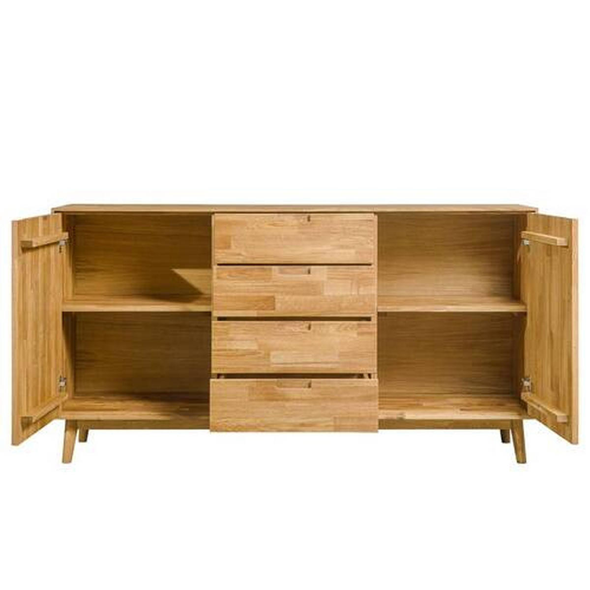 SIDEBOARD Wildeiche  160/89,1/40 cm  - Wildeiche, Natur, Holz (160/89,1/40cm) - home24