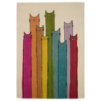 ORIENTTEPPICH  Wohnzimmer 120/180 cm Cat Walk Multicolor rechteckig  - Multicolor, Design, Textil (120/180cm) - Cazaris
