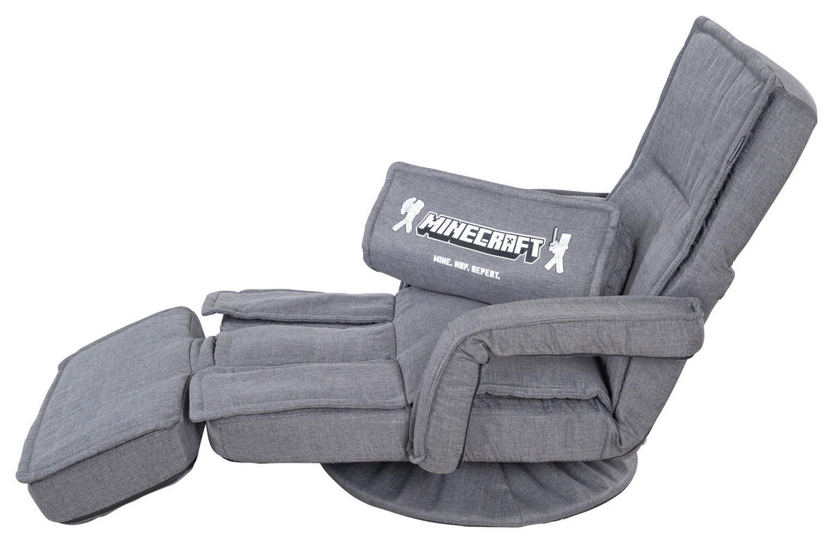 LOUNGESESSEL - Grau, MODERN, Textil/Metall (62/80/60cm) - Minecraft