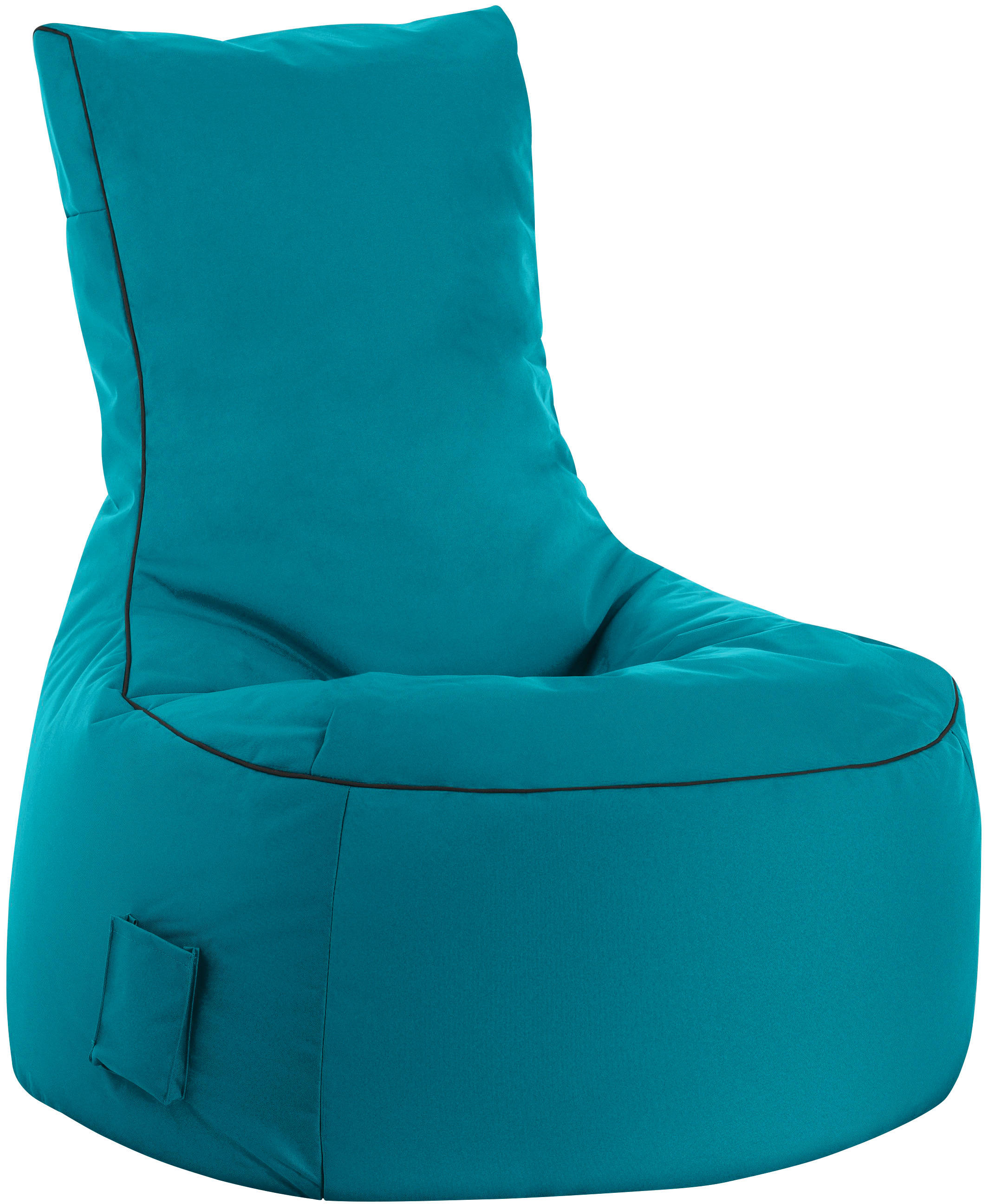 SITZSACK 300 l  - Petrol/Schwarz, Design, Textil (95/90/65cm)