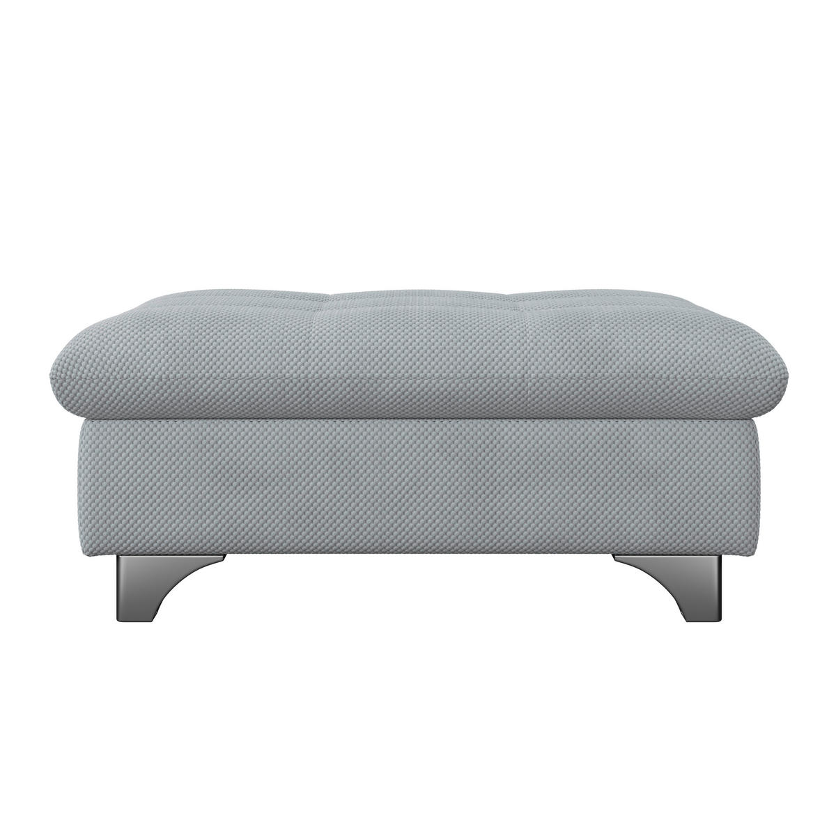 HOCKER Chenille Grau  - Chromfarben/Grau, KONVENTIONELL, Textil/Metall (108/46/108cm) - Livetastic