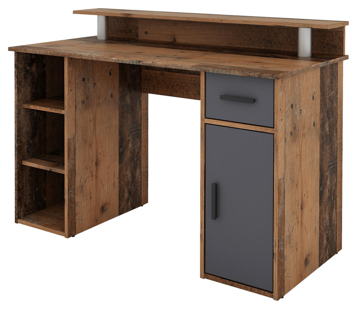 SCHREIBTISCH 120/88/55 cm  in Alteiche  - Alteiche/Anthrazit, MODERN, Holzwerkstoff/Kunststoff (120/88/55cm) - MID.YOU