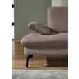 ECKSOFA in Chenille, Mikrofaser Haselnussfarben  299/157 cm  - Schwarz/Haselnussfarben, Design, Textil/Metall (299/157cm) - Dieter Knoll