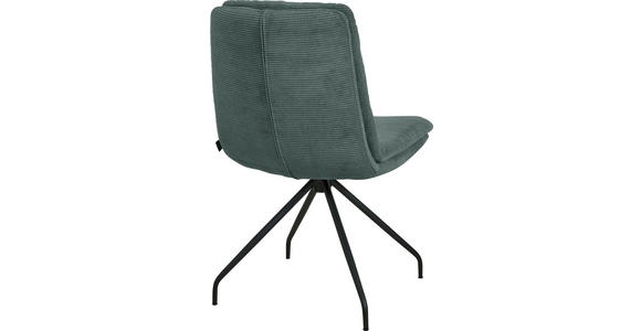 STUHL - Schwarz/Grün, Design, Textil/Metall (49/90/68cm) - Johann Jakob