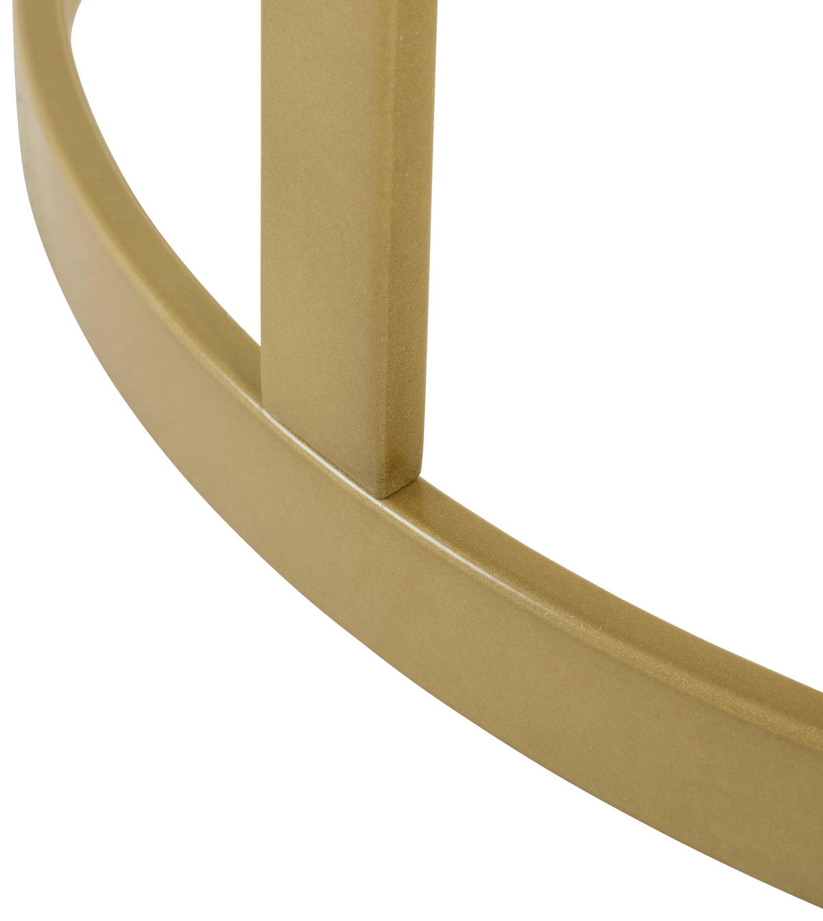COUCHTISCH Klarglas, Kristallglas 120/55/40 cm oval Weiß, Goldfarben  - Goldfarben/Weiß, Design, Glas/Metall (120/55/40cm) - Livetastic