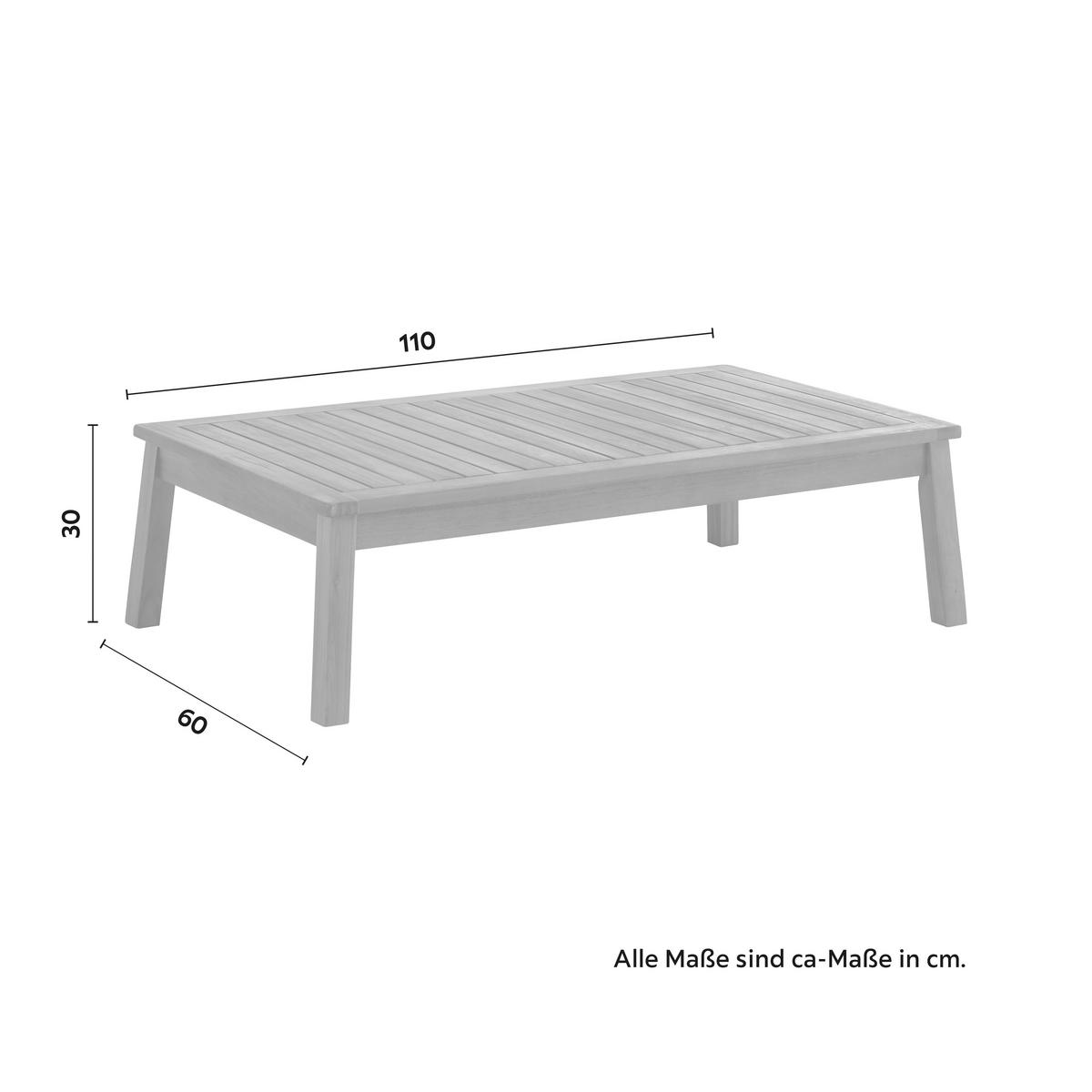 LOUNGE GARNITURA 11 delova  - boja akacije/prirodna boja, Moderno, drvo/tekstil (150/70/79cm) - Bessagi Garden