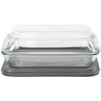 BRATFORM  - Klar/Dunkelgrau, Basics, Glas/Kunststoff (32/25/9cm) - Homeware Profession.