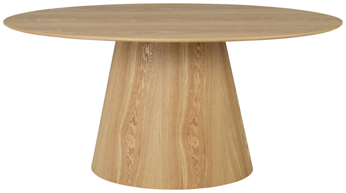 ESSTISCH 180/90/75 cm Echtholz, Nachbildung  Holz, Holzwerkstoff oval Eichefarben  - Eichefarben, Design, Holz/Holzwerkstoff (180/90/75cm) - VanDerken