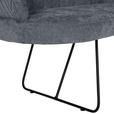 SITZBANK 202/88/65 cm Flachgewebe Grau Metall  - Schwarz/Grau, Design, Textil/Metall (202/88/65cm) - Novel